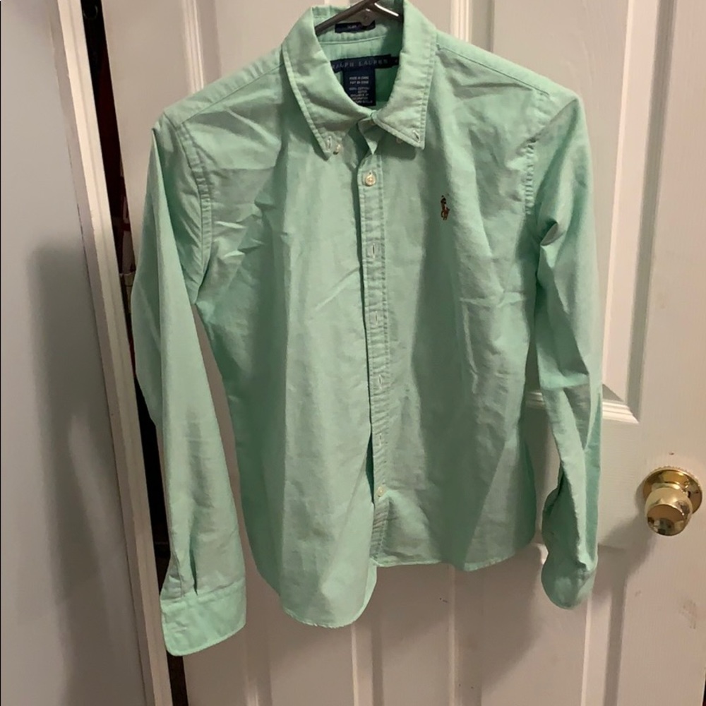 Green Oxford shirt